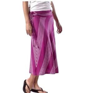 Women's M Patagonia Kamala Convertible Dress/Skirt Purple & White Chevron